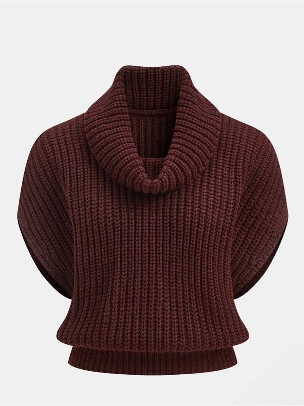 Commense Chunky Cowl Neck Sweater Vest